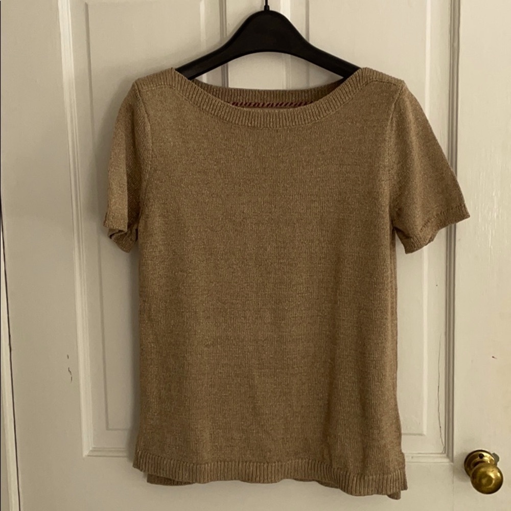Banana Republic metallic knit top